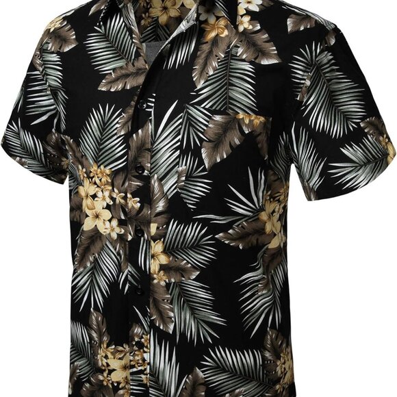 Hawaiian Shirt for Men Short Sleeve Button Down Shirt Men Casual Summer Tropical
